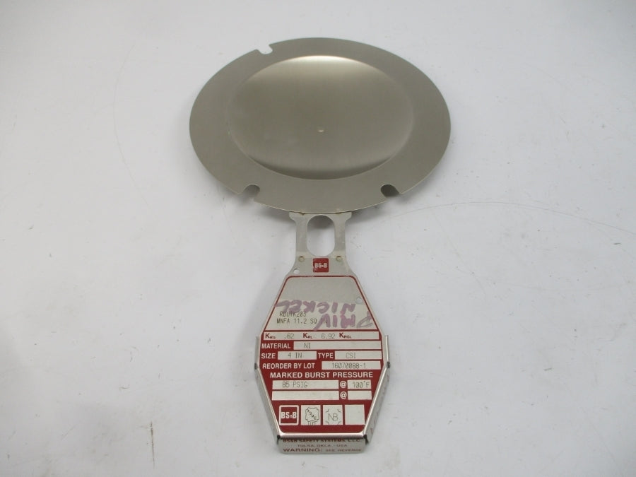 BS&B SAFETY SYSTEMS CSI RDUTK203 85PSI 100'F 4" NSMP