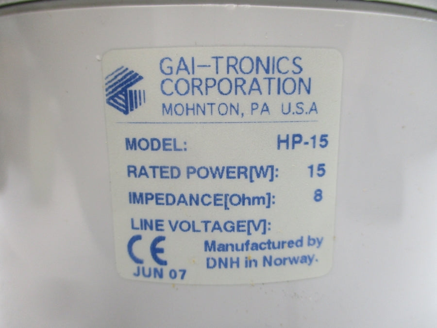 GAI-TRONICS HP-15 NSNP