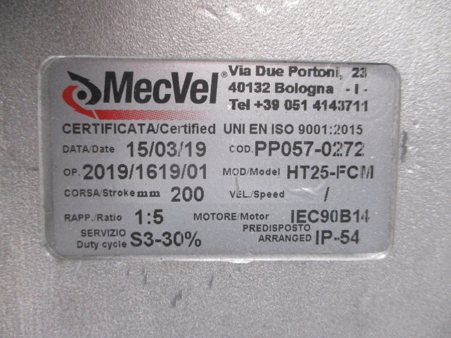 MECVEL HT25-FCM PP057-0272 NSNP