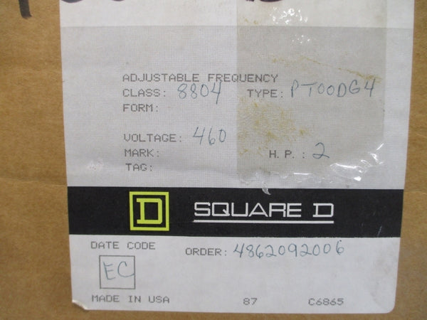 SQUARE D 8804PT00DG4 SER. A 460V 5.6/3.4A NSMP