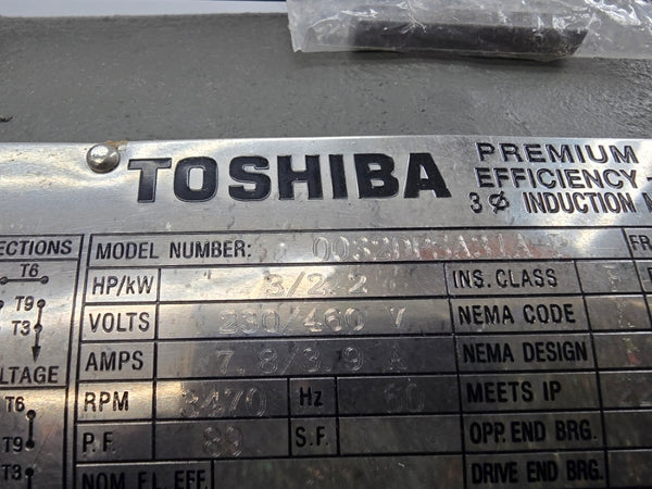 TOSHIBA 0032DPSA31A-P 230/460V 7.8/3.9A NSNP