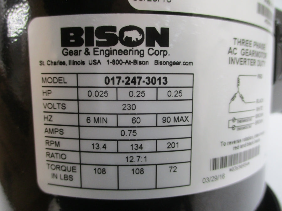 BISON 017-247-3013 230VAC 0.75A NSMP