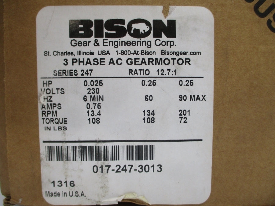 BISON 017-247-3013 230VAC 0.75A NSMP