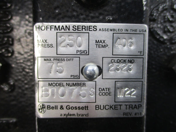 BELL & GOSSETT B1075S 75PSI 2" REV. 11 NSNP