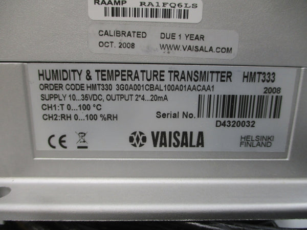VAISALA HMT333 3G0A001CBAL100A01AACAA1 10-35VDC NSMP