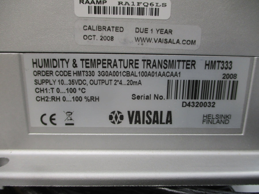 VAISALA HMT333 3G0A001CBAL100A01AACAA1 10-35VDC NSMP