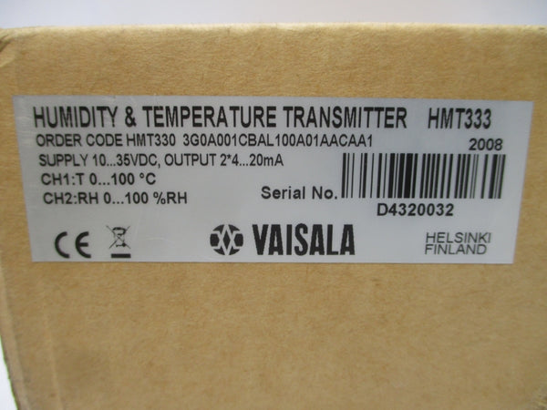 VAISALA HMT333 3G0A001CBAL100A01AACAA1 10-35VDC NSMP