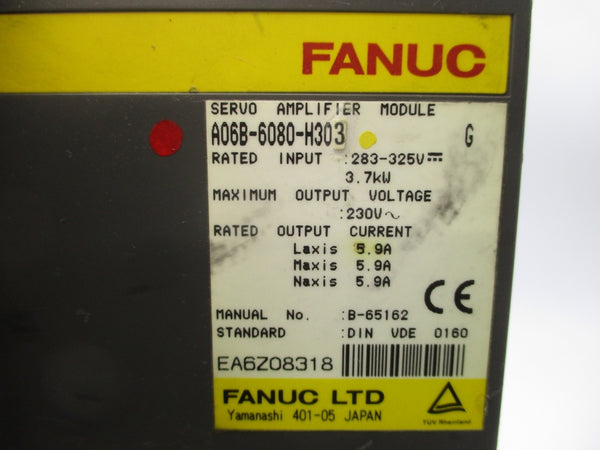 FANUC A06B-6080-H303 283-325V 5.9A UNMP
