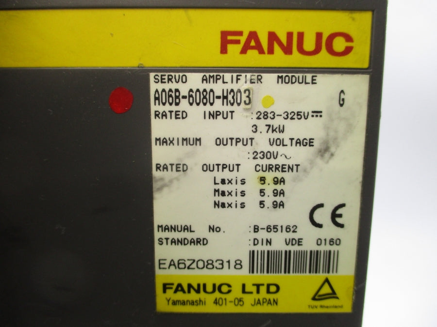 FANUC A06B-6080-H303 283-325V 5.9A UNMP