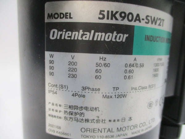 ORIENTAL MOTOR 5IK90A-SW2T 200/220-230V 0.64/0.59-0.60/0.61A NSNP