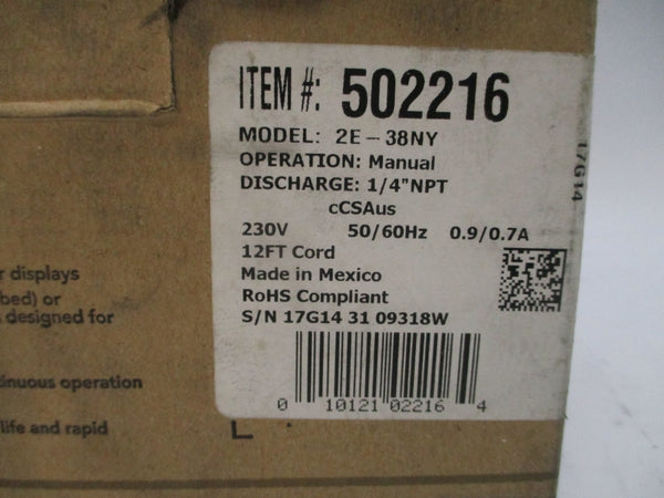 LITTLE GIANT 502216 230V 0.9/0.7A 1/4" NSMP