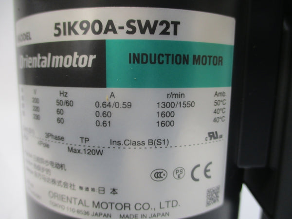ORIENTAL MOTOR 5IK90A-SW2T 200/220-230V 0.64/0.59-0.60/0.61A NSMP