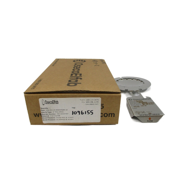 OSECOELFAB D66-03-115-B00005285-10 24.630/25.000PSI 72.00/40.00'F 3" NSMP