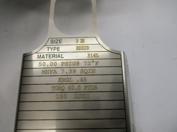 FIKE RD320 50.00PSI 72'F 3" NSMP