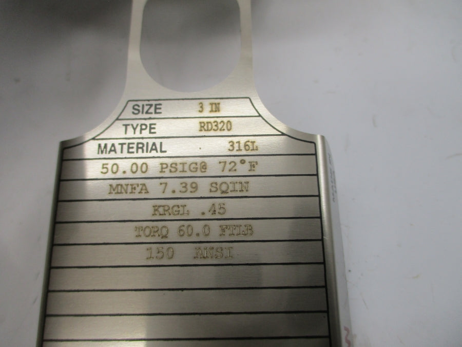 FIKE RD320 50.00PSI 72'F 3" NSMP