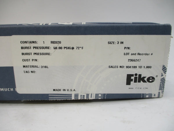 FIKE RD320 50.00PSI 72'F 3" NSMP