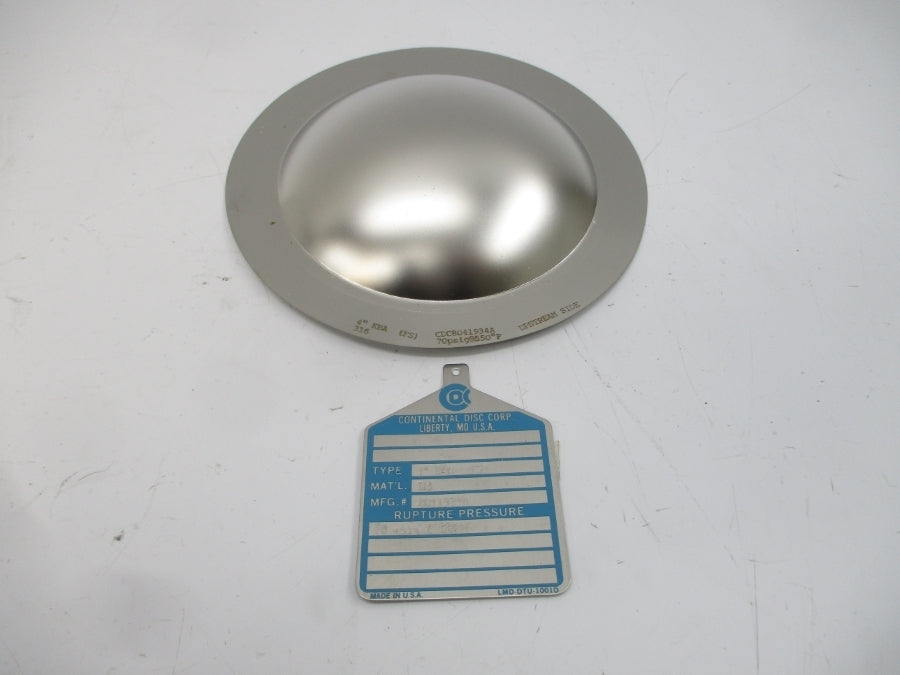 CONTINENTAL DISC KBA(FS) 8041934A 70PSI 550'F 4" NSMP