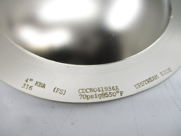 CONTINENTAL DISC KBA(FS) 8041934A 70PSI 550'F 4" NSMP