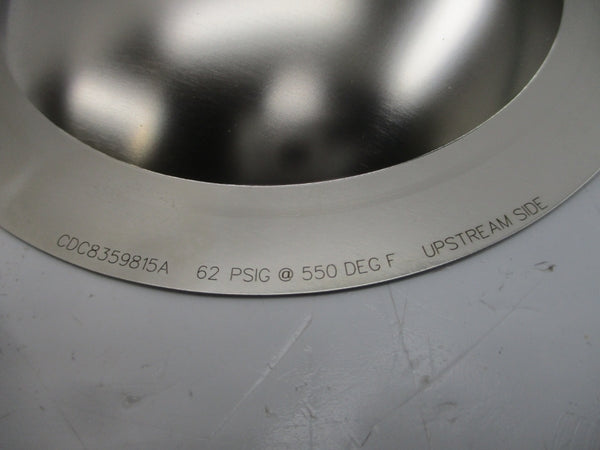 CONTINENTAL DISC KBA(FS) 8359815A 62PSI 550'F 4" NSMP