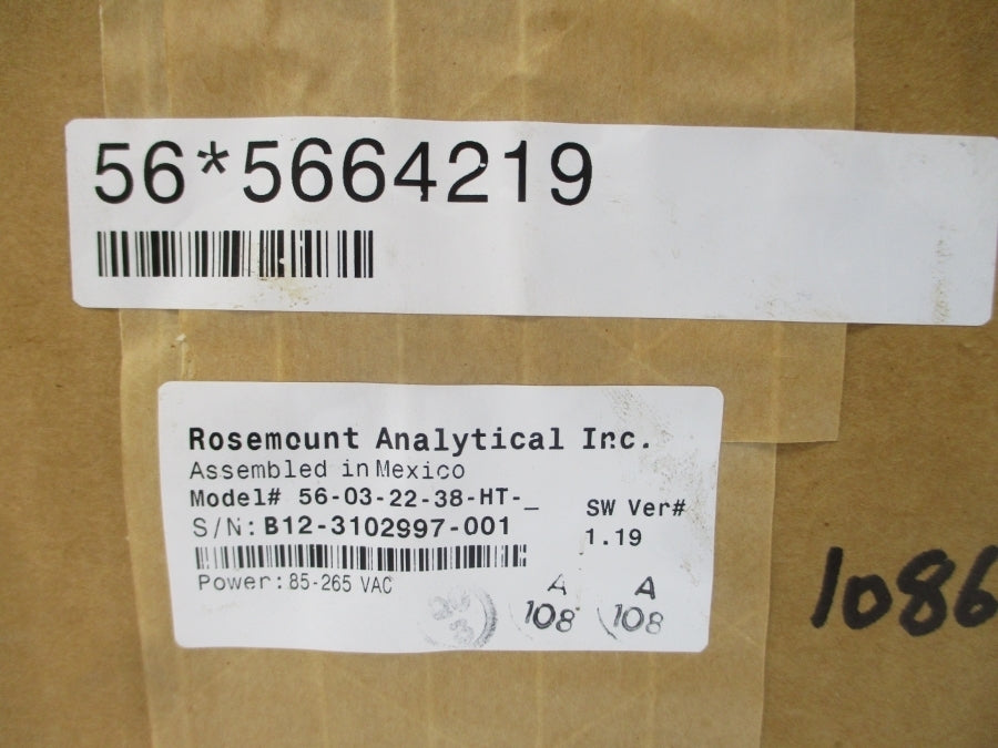 ROSEMOUNT 56-03-22-38-HT 85-265VAC NSFS
