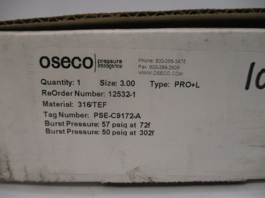 OSECO PRO+L PSE-C9172-A 57/50PSI 72/302'F 3.00" NSMP