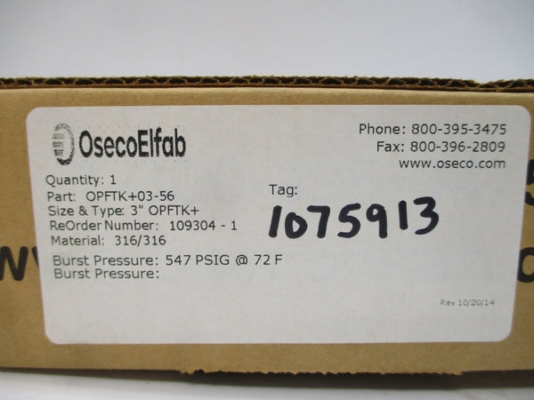 OSECOELFAB OPFTK+03-56 547PSI 72'F 3" NSMP