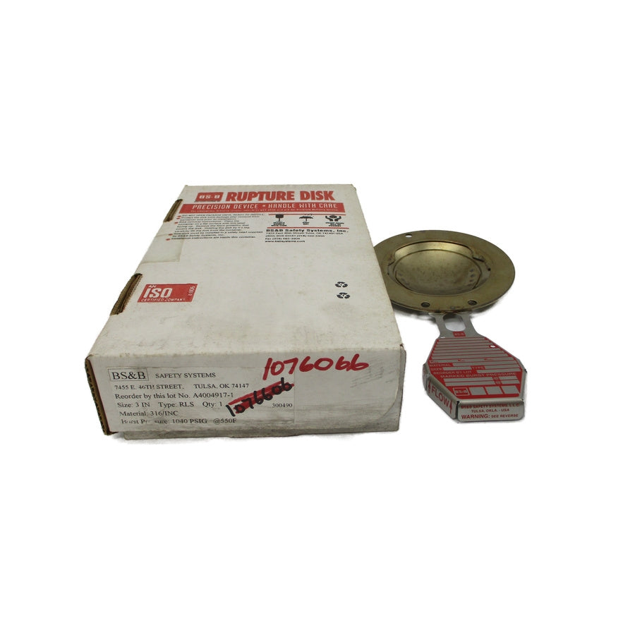 BS&B SAFETY SYSTEMS RLS 300490 1040PSI 550'F 3" NSMP