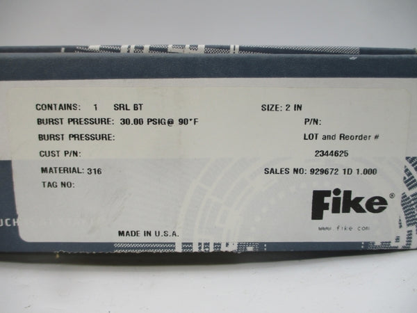 FIKE SRLBT 2344625 30.00PSI 90'F 2" NSMP