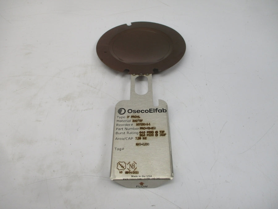 OSECOELFAB PRO+03-832 64.00/50PSI 72.00/302'F 3" NSMP