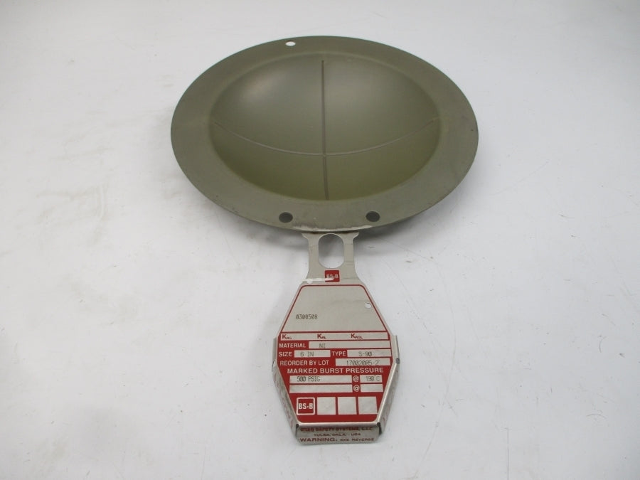 BS&B SAFETY SYSTEMS S-90 0300508 500PSI 190'C 6" NSMP