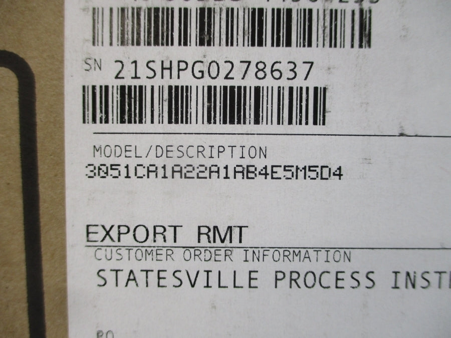 ROSEMOUNT 3051CA1A22A1AB4E5M5D4 10.5-42.4VDC 30PSI NSMP