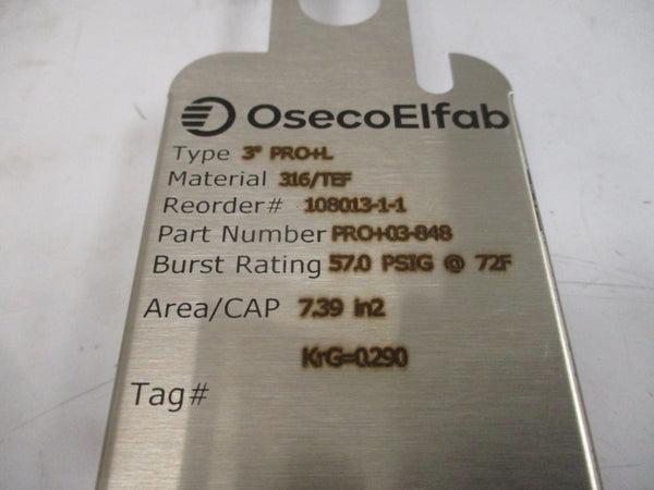 OSECOELFAB PRO+03-848 57PSI 72'F 3" NSMP