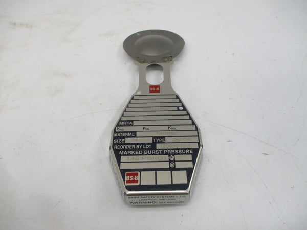 BS&B SAFETY SYSTEMS XN 364662 145PSI 182'C 1" NSMP