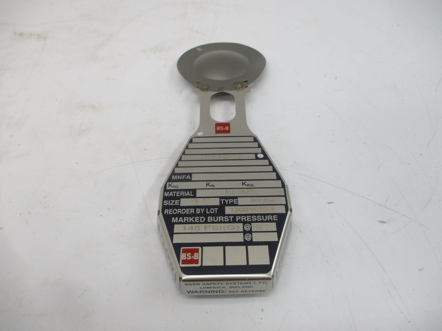 BS&B SAFETY SYSTEMS XN 364662 145PSI 182'C 1" NSMP