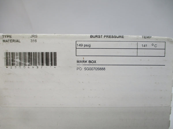 BS&B SAFETY SYSTEMS JRS 300445 149PSI 141'C 1.5" NSMP