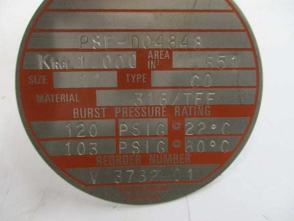 OSECO V-3732-01 PSF-D04848 120/103PSI 22/80'C 1" NSMP