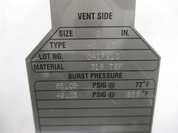 FIKE HOVBT 0417210 65.05/49.05PSI 72/266'F 2" NSMP