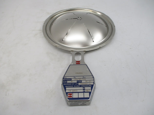 BS&B SAFETY SYSTEMS DV(L) 0300504 7.0PSI 189'F 6" NSMP