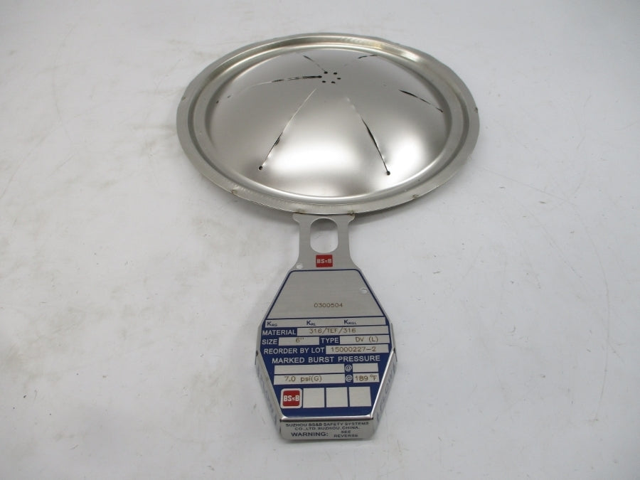 BS&B SAFETY SYSTEMS DV(L) 0300504 7.0PSI 189'F 6" NSMP