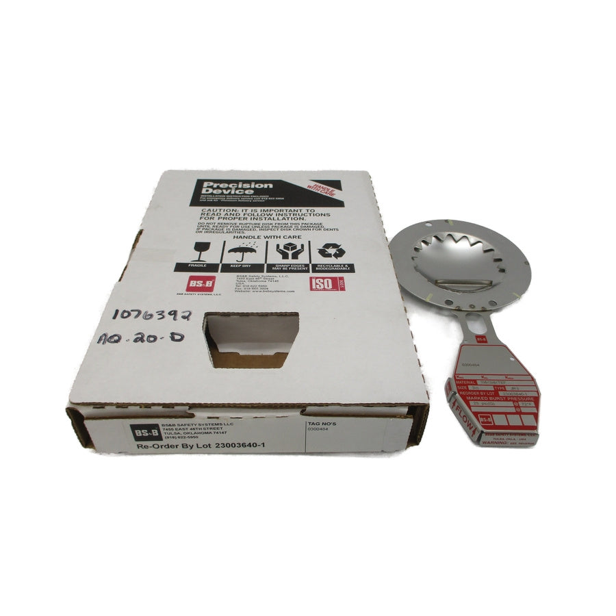 BS&B SAFETY SYSTEMS JRS 0300484 25PSI 72'F 3" NSMP