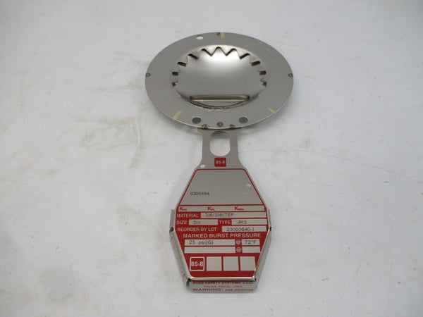 BS&B SAFETY SYSTEMS JRS 0300484 25PSI 72'F 3" NSMP