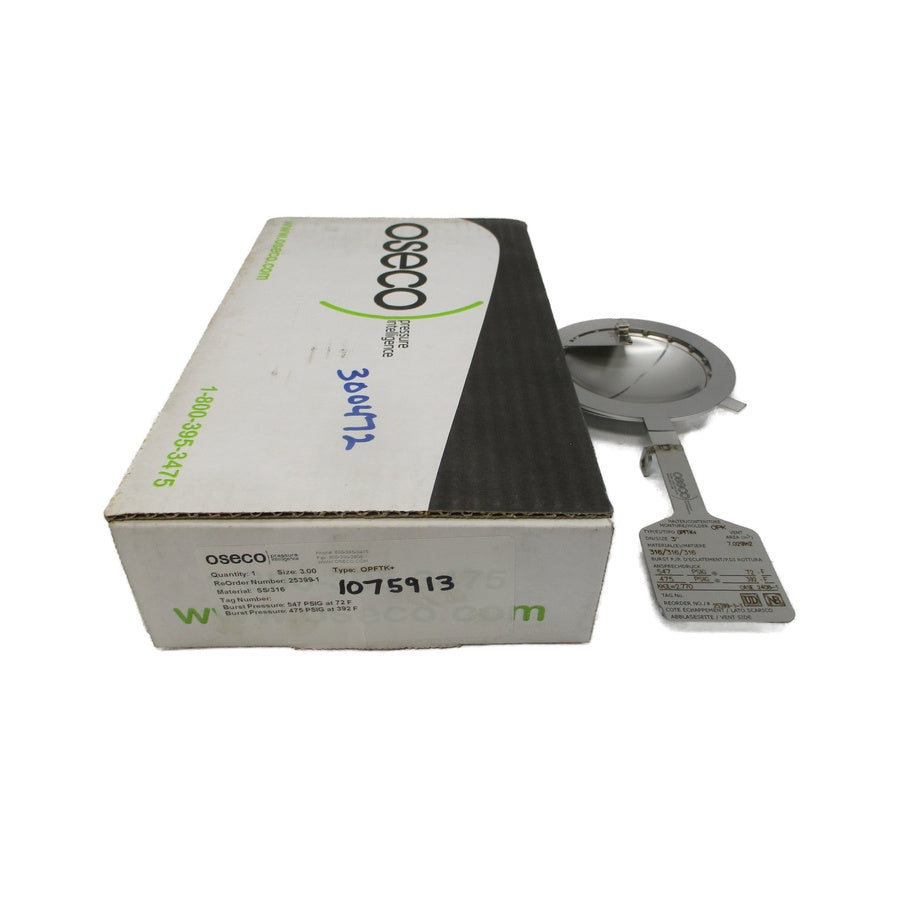 OSECO OPFTK+ 25399-1 547/474PSI 72/392'F 3.00" NSMP