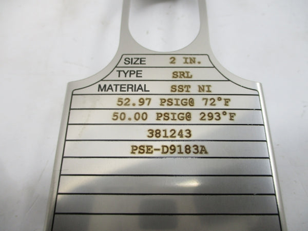 FIKE SRL 381243 52.97/50.00PSI 72/293'F 2" NSMP