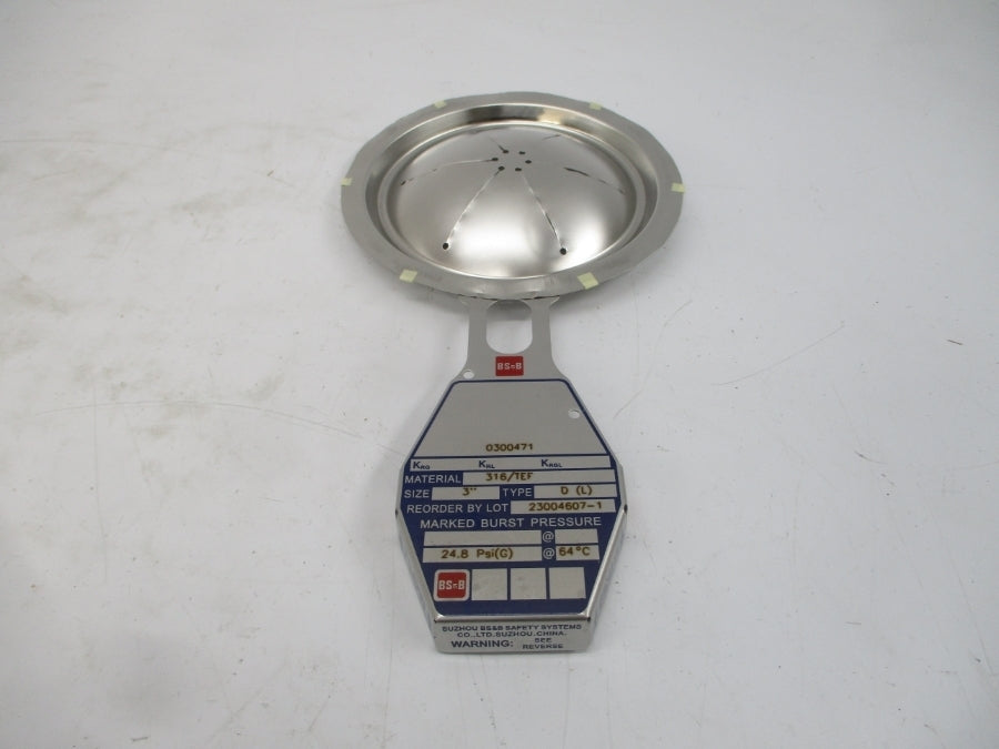BS&B SAFETY SYSTEMS D(L) 0300471 24.8PSI 64'C 3" NSMP
