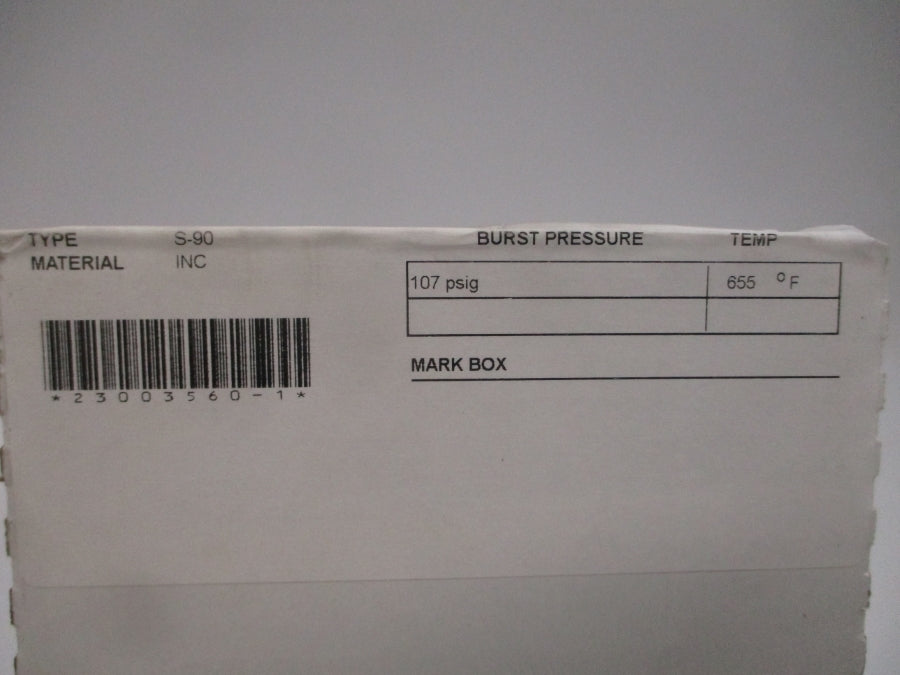 BS&B SAFETY SYSTEMS S90 300465 107PSI 655'F 2" NSMP