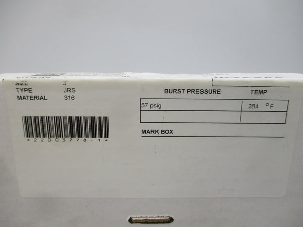 BS&B SAFETY SYSTEMS JRS 57PSI 284'F 3" NSMP