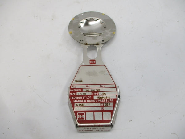 BS&B SAFETY SYSTEMS JRS 300440 47PSI 320'F 1.5" NSMP