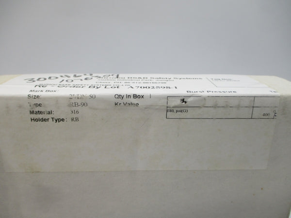 BS&B SAFETY SYSTEMS RB-90 300464 180PSI 400'F 2" NSMP