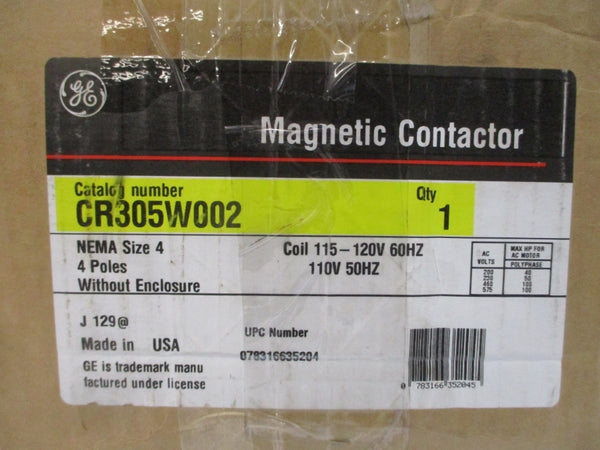 GENERAL ELECTRIC ABB CR305W002 110/115-120V 150A NSMP