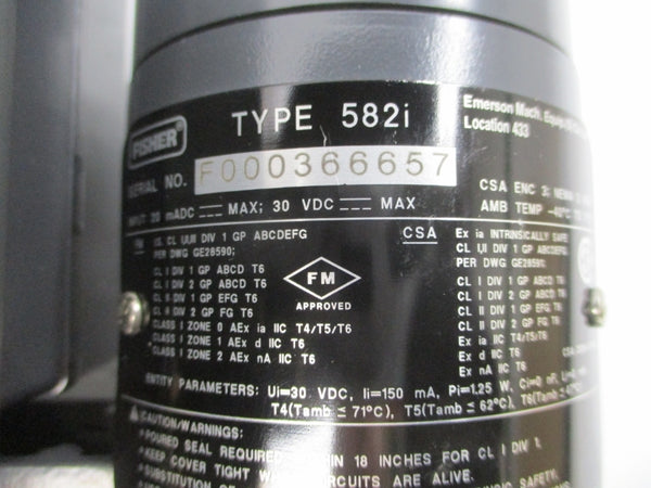 FISHER CONTROLS 3582-288-19776 3582/3582I 30VDC NSMP